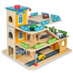 COIL Garaż parking samochodowy auta autka zestaw winda drewniany piętrowy COIL Garaż parking samochodowy auta autka zestaw winda drewniany piętrowy