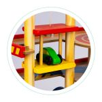 COIL Garaż parking samochodowy auta autka zestaw drewniany piętrowy z autkami helikopter COIL Garaż parking samochodowy auta autka zestaw drewniany piętrowy z autkami helikopter