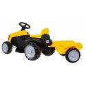 COIL Traktor na akumulator z przyczepką dla dzieci traktorek pojazd przyczepka żółty