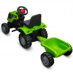 COIL Traktor na pedały z przyczepą ogromny traktorek duży dla dzieci jeździk 143cm zielony COIL Traktor na pedały z przyczepą ogromny traktorek duży dla dzieci jeździk 143cm zielony