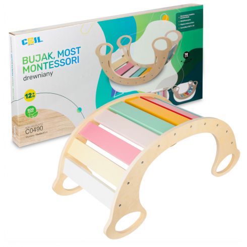 COIL Bujak Montessori bujaczek drewniany do balansowania huśtawka dla dzieci kolory COIL Bujak Montessori bujaczek drewniany do balansowania huśtawka dla dzieci kolory