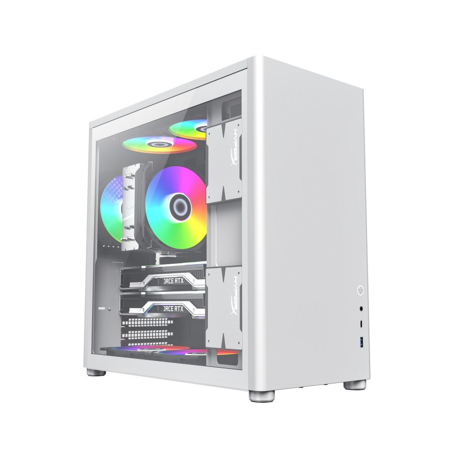 COIL Obudowa tower ATX MIDI USB 3.0 PC komputerowa do komputera gaming szkło biała Spark PRO