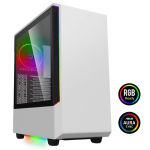 COIL Obudowa tower ATX MIDI USB 3.0 PC Komputerowa ARGB do komputera gaming szkło biała Panda T802