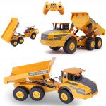 COIL Zdalnie sterowany samochód Auto RC pilot wywrotka ciężarówka VOLVO 1:16 żółta COIL Zdalnie sterowany samochód Auto RC pilot wywrotka ciężarówka VOLVO 1:16 żółta