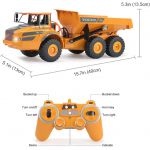 COIL Zdalnie sterowany samochód Auto RC pilot wywrotka ciężarówka VOLVO 1:16 żółta COIL Zdalnie sterowany samochód Auto RC pilot wywrotka ciężarówka VOLVO 1:16 żółta