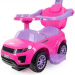 COIL Jeździk pchacz chodzi 3w1 autko dla dzieci duży samochód auto klakson muzyka różowy