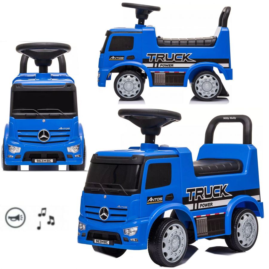 COIL Jeździk pchacz chodzik 3w1 Autko Mercedes Truck dla dzieci niebieski
