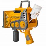 COIL Pistolet do baniek mydlanych + płyn bańki mydlane automat mega koparka żółta COIL Pistolet do baniek mydlanych + płyn bańki mydlane automat mega koparka żółta