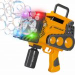COIL Pistolet do baniek mydlanych + płyn bańki mydlane automat mega koparka żółta COIL Pistolet do baniek mydlanych + płyn bańki mydlane automat mega koparka żółta