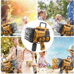 COIL Pistolet do baniek mydlanych + płyn bańki mydlane automat mega koparka żółta COIL Pistolet do baniek mydlanych + płyn bańki mydlane automat mega koparka żółta