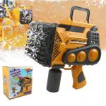 COIL Pistolet do baniek mydlanych + płyn bańki mydlane automat mega koparka żółta COIL Pistolet do baniek mydlanych + płyn bańki mydlane automat mega koparka żółta