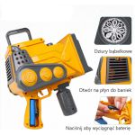 COIL Pistolet do baniek mydlanych + płyn bańki mydlane automat mega koparka żółta COIL Pistolet do baniek mydlanych + płyn bańki mydlane automat mega koparka żółta