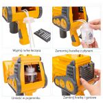 COIL Pistolet do baniek mydlanych + płyn bańki mydlane automat mega koparka żółta COIL Pistolet do baniek mydlanych + płyn bańki mydlane automat mega koparka żółta