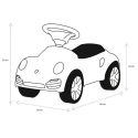 COIL Jeździk autko dla dzieci Porsche 911 Turbo S duży samochód auto klakson biały