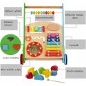 COIL Chodzik pchacz interaktywny dla dzieci jeździk edukacyjny 2w1 sorter różowy