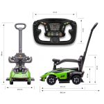 COIL Jeździk pchacz chodzik 3W1 Lamborghini Essenza V12 zielony COIL Jeździk pchacz chodzik 3W1 Lamborghini Essenza V12 zielony