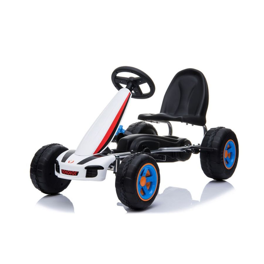 COIL Gokart dla dzieci DRAGON na pedały koła hamulec Super prezent biały