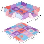 COIL Mata edukacyjna piankowa duża puzzle składana dla dzieci i niemowląt fioletowa COIL Mata edukacyjna piankowa duża puzzle składana dla dzieci i niemowląt fioletowa