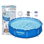 BESTWAY Basen ogrodowy stelażowy 305x76 cm 56679 zestaw z pompą BESTWAY Basen ogrodowy stelażowy 305x76 cm 56679 zestaw z pompą
