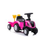 COIL Jeździk pchacz chodzik traktor New Holland z przyczepką dla dzieci różowy COIL Jeździk pchacz chodzik traktor New Holland z przyczepką dla dzieci różowy
