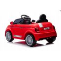 COIL  AUTO NA AKUMULATOR PILOT CABRIO FIAT 500 LED DLA DZIECI MUZYKA CZERWONY SKÓRA KOŁA EVA MOCNY 2 SILNIKI