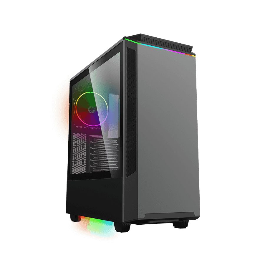 COIL Obudowa tower ATX MIDI USB 3.0 PC komputerowa ARGB czarna gaming szkło okno LED Paladin T801