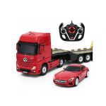 COIL Zdalnie sterowany samochód auto RC pilot duży zestaw 2 auta Mercedes Actros z lawetą 1:24 RTR czerwony COIL Zdalnie sterowany samochód auto RC pilot duży zestaw 2 auta Mercedes Actros z lawetą 1:24 RTR czerwony
