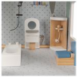 COIL Domek dla lalek drewniany duży mebelki + akcesoria zestaw piętrowy COIL Domek dla lalek drewniany duży mebelki + akcesoria zestaw piętrowy