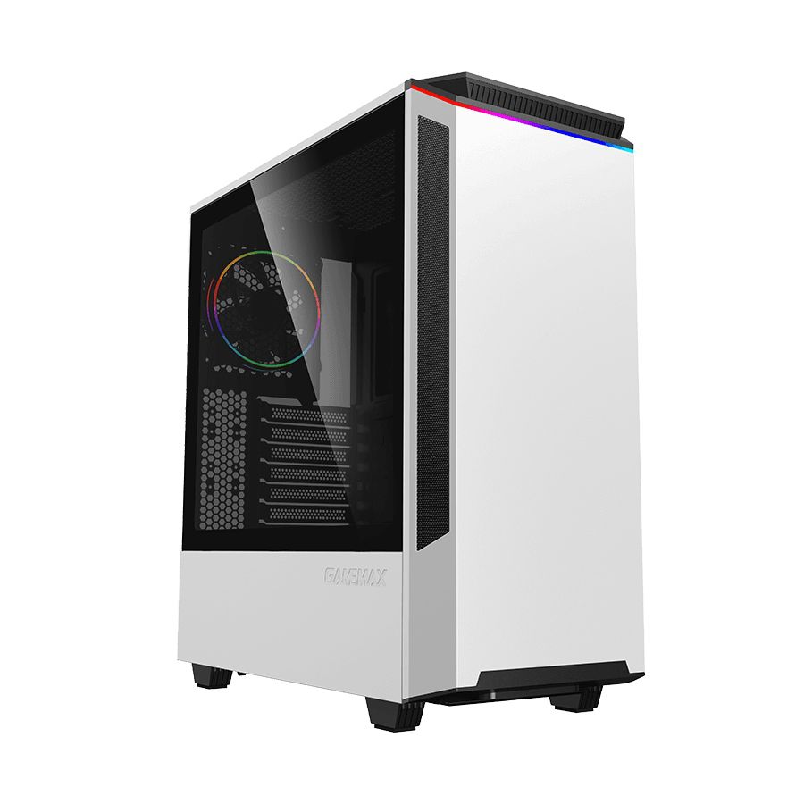 COIL Obudowa tower ATX MIDI USB 3.0 PC komputerowa ARGB biała gaming szkło okno LED Paladin T801