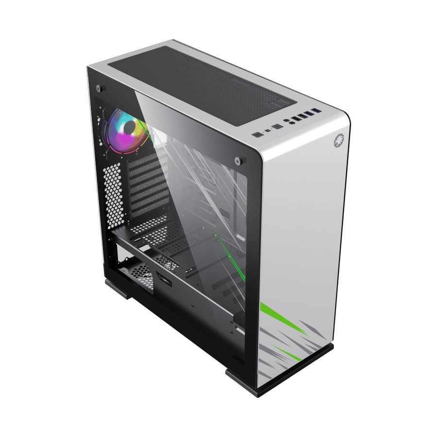 COIL Obudowa tower ATX MIDI USB 3.0 PC komputerowa RGB LED do komputera gaming szkło VEGA PRO WHITE