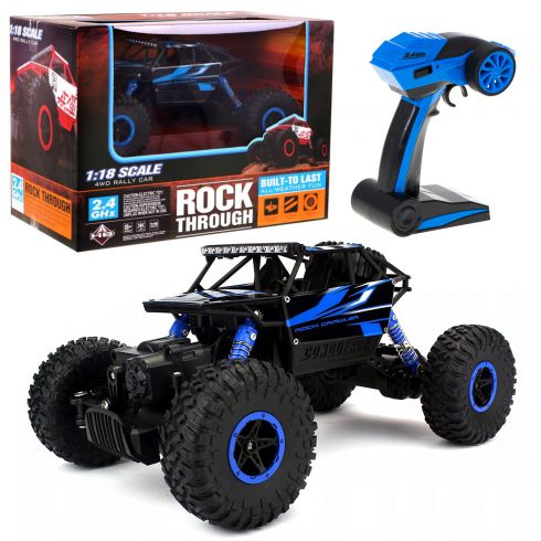 COIL Zdalnie sterowany samochód auto RC pilot 4x4 terenowy pojazd rock 1:18 niebieski COIL Zdalnie sterowany samochód auto RC pilot 4x4 terenowy pojazd rock 1:18 niebieski