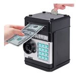 COIL Skarbonka sejf na monety banknoty bankomat pieniądze otwierana na kod pin wpłatomat czarno-srebrna COIL Skarbonka sejf na monety banknoty bankomat pieniądze otwierana na kod pin wpłatomat czarno-srebrna