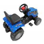 COIL Traktor na pedały z przyczepą ogromny traktorek duży dla dzieci jeździk 143cm niebieski COIL Traktor na pedały z przyczepą ogromny traktorek duży dla dzieci jeździk 143cm niebieski
