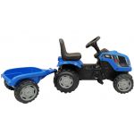 COIL Traktor na pedały z przyczepą ogromny traktorek duży dla dzieci jeździk 143cm niebieski COIL Traktor na pedały z przyczepą ogromny traktorek duży dla dzieci jeździk 143cm niebieski