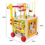 COIL Pchacz chodzik edukacyjny drewniany 5w1 kostka sorter dla dzieci panel COIL Pchacz chodzik edukacyjny drewniany 5w1 kostka sorter dla dzieci panel