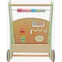 COIL Chodzik pchacz interaktywny dla dzieci jeździk edukacyjny 2w1 sorter pastelowy
