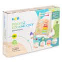 COIL Chodzik pchacz interaktywny dla dzieci jeździk edukacyjny 2w1 sorter pastelowy