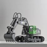 COIL Zdalnie sterowany samochód RC pilot duży pojazd koparka zielona metal COIL Zdalnie sterowany samochód RC pilot duży pojazd koparka zielona metal
