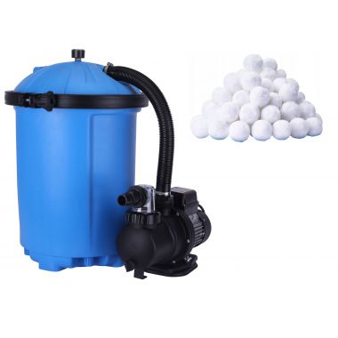 COIL Pompa piaskowa do basenu Bestway Intex. wydajność 8500l/h + kulki filtracyjne Aquallon 925g