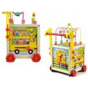 COIL Pchacz chodzik edukacyjny drewniany 5w1 kostka sorter dla dzieci panel