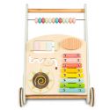 COIL Chodzik pchacz interaktywny dla dzieci jeździk edukacyjny 2w1 sorter pastelowy