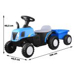 COIL Traktor na akumulator z przyczepą dla dzieci traktorek New Holland pojazd niebieski COIL Traktor na akumulator z przyczepą dla dzieci traktorek New Holland pojazd niebieski