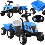 COIL Traktor na akumulator z przyczepą dla dzieci traktorek New Holland pojazd niebieski COIL Traktor na akumulator z przyczepą dla dzieci traktorek New Holland pojazd niebieski