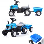 COIL Traktor na akumulator z przyczepą dla dzieci traktorek New Holland pojazd niebieski COIL Traktor na akumulator z przyczepą dla dzieci traktorek New Holland pojazd niebieski