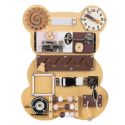 COIL Tablica Manipulacyjna Montessori Drewniana Miś