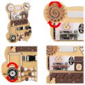 COIL Tablica Manipulacyjna Montessori Drewniana Miś