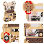 COIL Tablica Manipulacyjna Montessori Drewniana Miś COIL Tablica Manipulacyjna Montessori Drewniana Miś