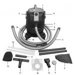 COIL Odkurzacz basenowy do basenu oczka wodnego do czyszczenia basenów 1600W ręczny 3w1