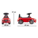 COIL Jeździk pchacz chodzik 3W1 Mercedes AMG Auto samochód duży dla dzieci czerwony
