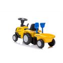 COIL Jeździk pchacz chodzik traktor New Holland z przyczepką dla dzieci żółty